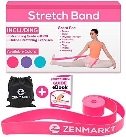 Stretch Bands for Dancers and Gymnasts - Exercise Bands for Dance, Ballet, Gymnastics, Cheerleading, Pilates Training Stretching Band Dance Stretch Bands for Flexibility Ballet Barre E-Book (Pink2)