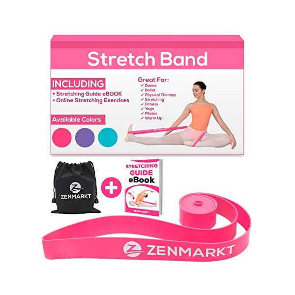 Zenmarkt-Stretch-Bands-for-Dancers-and-Gymnasts-Exercise-Bands-for-Dance-Ballet-Gymnastics-Cheerleading-Pilates-Training-Stretching-Band-Dance-Stretch-Bands-for-Flexibility-Ballet-Barre-E-Book Zenmarkt Stretch Bands for Flexibility and Strength - Ballet Stretch Bands Ideal to Have as Dance Equipment in Every Competition - Suitable for Gymnastics, Cheerleading, and Pilates Training(Pink)