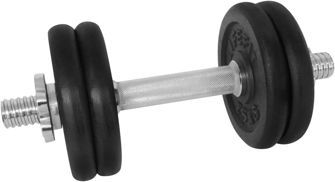 Sport Team Unisex's One Hand Bar With 4 Pieces Disc Set Dumbbell, Multi-Colour, 12 kg - Image 3