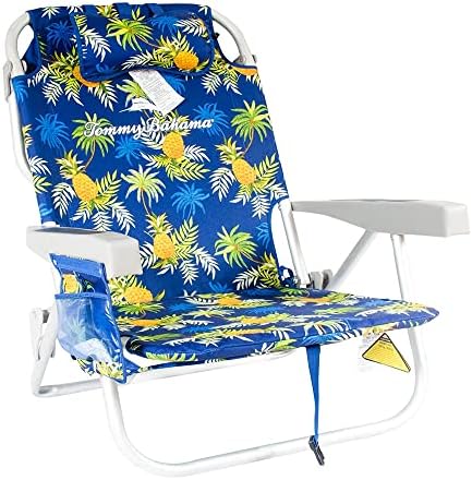 Tommy Bahama Beach Chair, Polyester, Yellow Pineapple