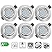 Produktbild Bojim GU10 LED Einbaustrahler 6er set schwenkbar Deckenspots 230V mit 6W austauschbar Einbauleuchte 2800K warmweiß Deckenleuchte inkl. Leuchtmittel Fassung Rahmen 600 Lumen Einbaulampen 68mm LED Spots