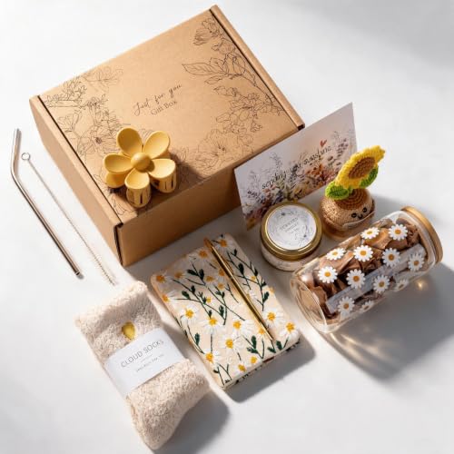 Birthday Gifts for Women, Self Care Gifts Baskets for Women Teen Gifts, Sending Sunshine Sunflower Care Package for Girls, Friendship, Her, Mom, Sister, Best Friend, Coworker - Image 4