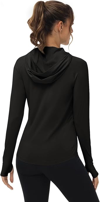 TBMPOY Womens UPF 50+ Sun Protection Hoodie Shirt Long Sleeve Fishing Hiking Outdoor UV Shirt Lightweight