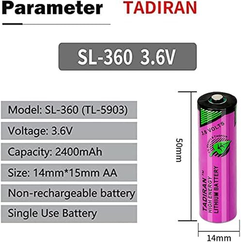 Miniatura 2 de XIAOXX - Batería de litio de 3.6 V TL-5903 AA SL-360 PLC 6ES7971-0BA00 para Siemens S7-400 PLC para máquina Tadiran TL-5903 (ER14505)