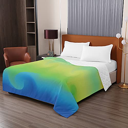 Couvre-lit vert matelassé 150x200 Chickw1 en microfibre réversible - 4