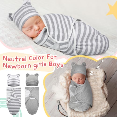 Image of Buryeah 4 Pack Preemie Swaddle Blanket Wrap Set