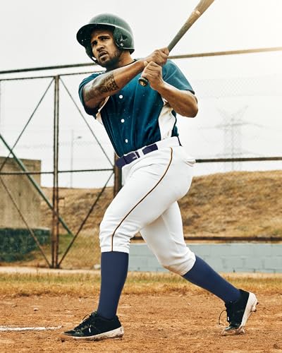 Jeyiour High Football Socks and Belt Set Sport over the Knee Baseball Softball Soccer Socks Extra Long for Women Men Adult3