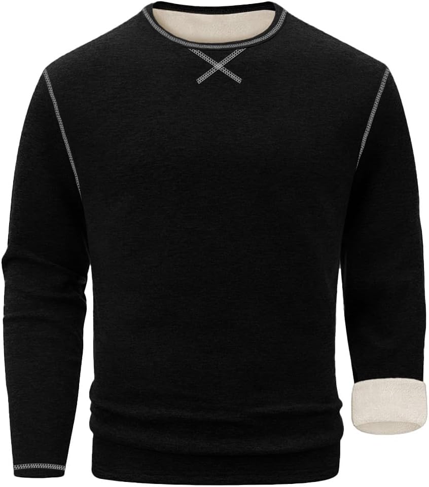 Sailwind Mens Thermal Underwear Long Sleeve Shirts Wool Base Layer Crewneck Top - Image 3