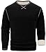 Sailwind Mens Thermal Underwear Long Sleeve Shirts Wool Base Layer Crewneck Top Black