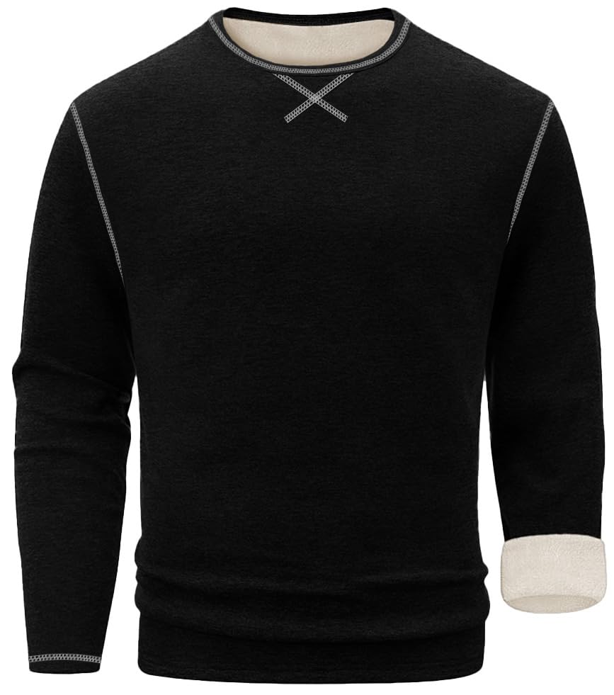 Sailwind Mens Thermal Underwear Long Sleeve Shirts Wool Base Layer Crewneck Top2