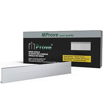 Mprove 18 Gauge 5/8 Inch Galvanized Brad Nails, 5000 Pack Universal Brad Nails for Pneumatic, Electric Brad Nailer