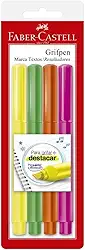 Caneta, Faber-Castell, MT/ESZF, Multicor, pacote de 4