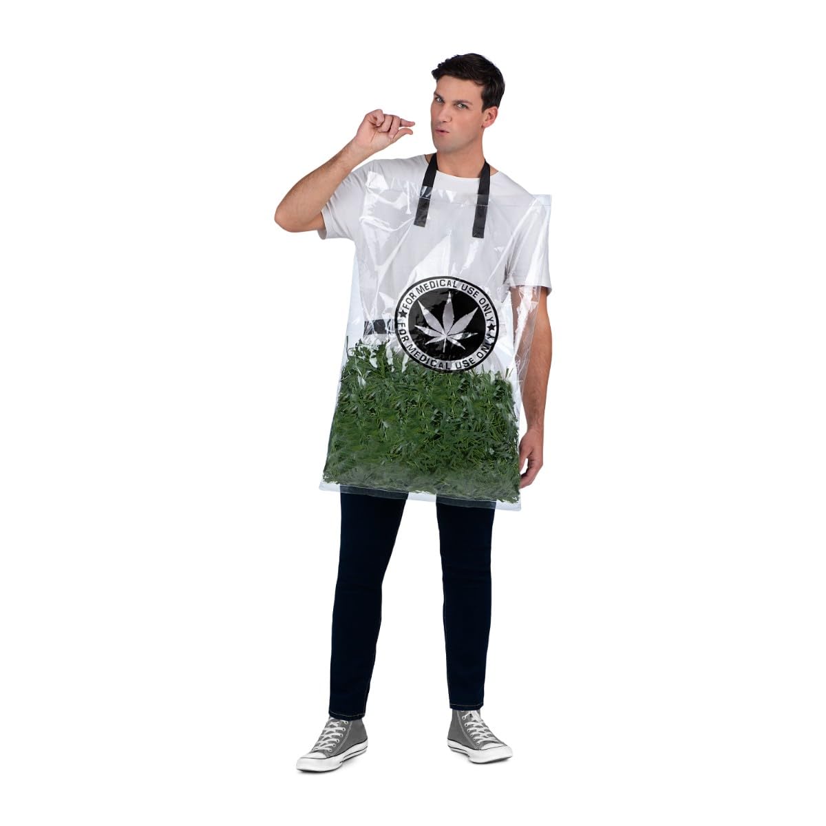 My Other Me Marijuana Weed Bag Adult Costume One Size Adult, multicoloured, Talla única ADULT