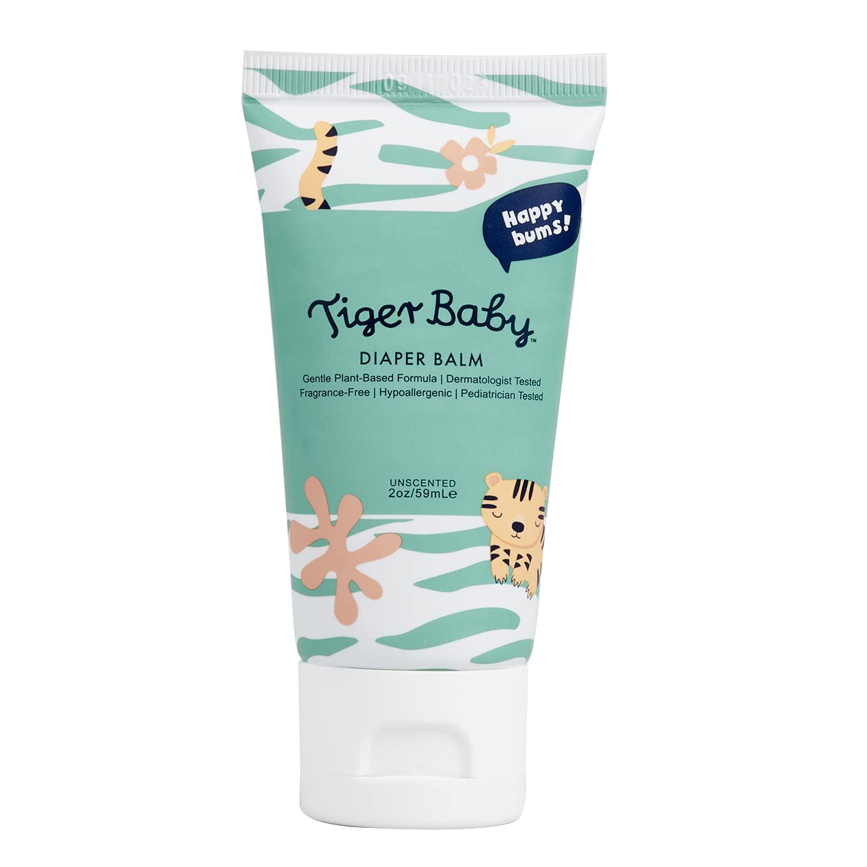 Diaper Cream Balm, Plant-Based Natural & Organic Diaper Rash Cream, Soothes Irritation & Yeast, Hypoallergenic, Pediatrician Tested, Fragrance Free & Dermatologist Tested, 2 Oz