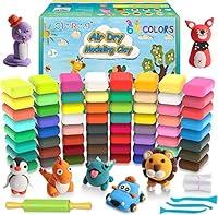 CiaraQ Modeling Clay Kit - 64 Colors Air Dry Ultra Light Clay, Safe & Non-Toxic, Great Kids 4-12 Years…