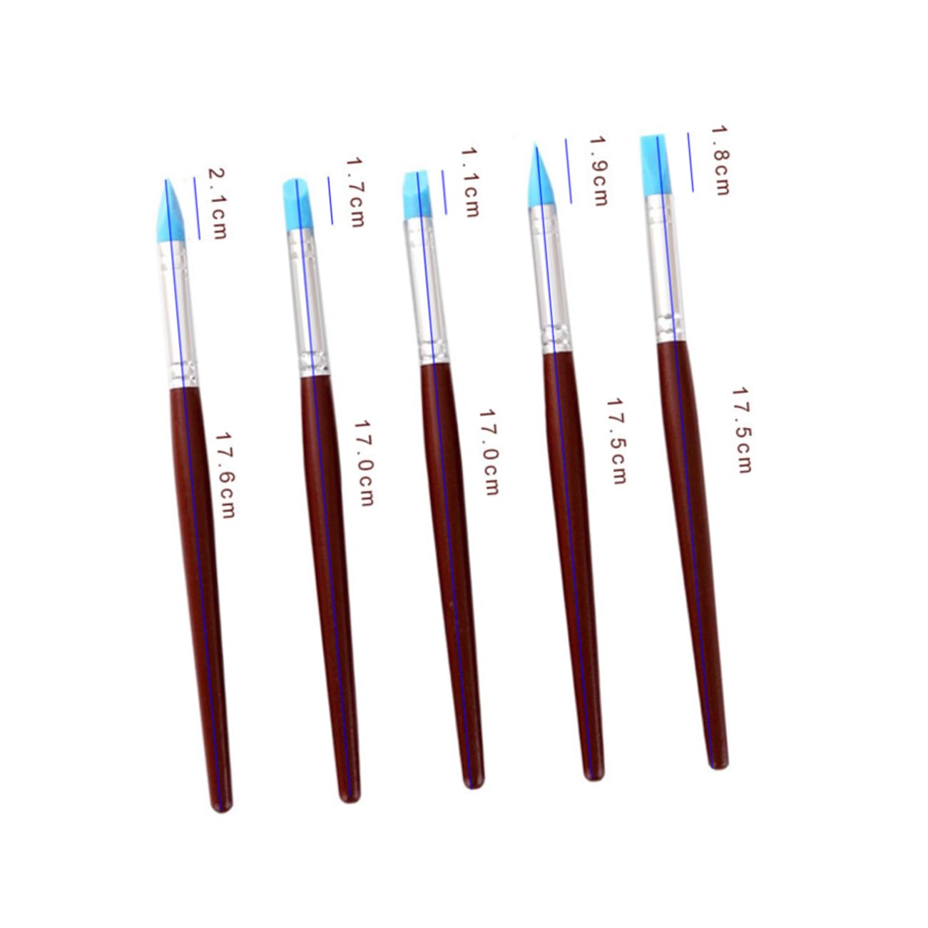 DIYEAH 5pcs Silicone Clay Shaping Pens Modelling Tools for Pottery Silicone Rubber Pen Set Brush for DIY Sculpture