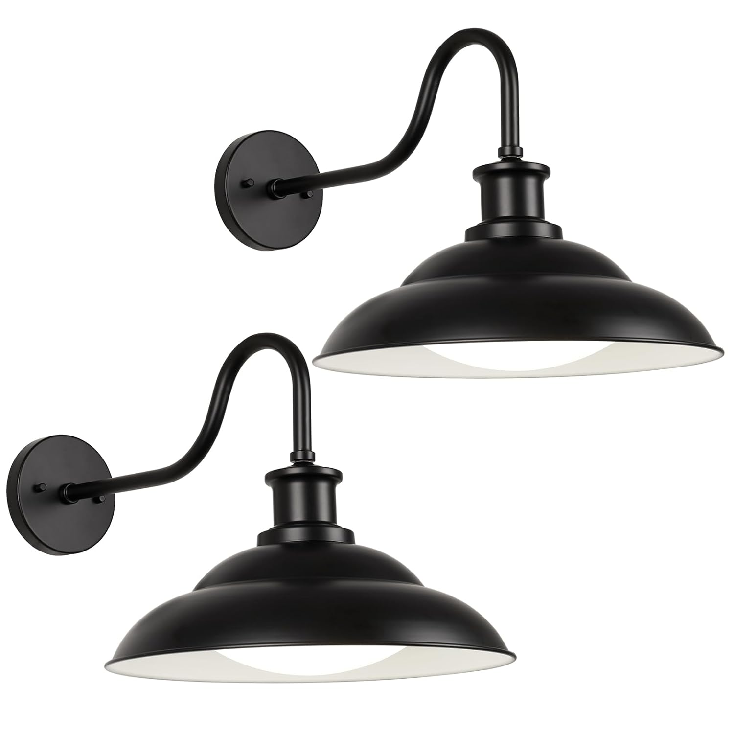 LED Outdoor Barn Lights 16 Inch Large Farmhouse Exterior Wall Mount Light with Adjustable Color Temperature Industrial Black