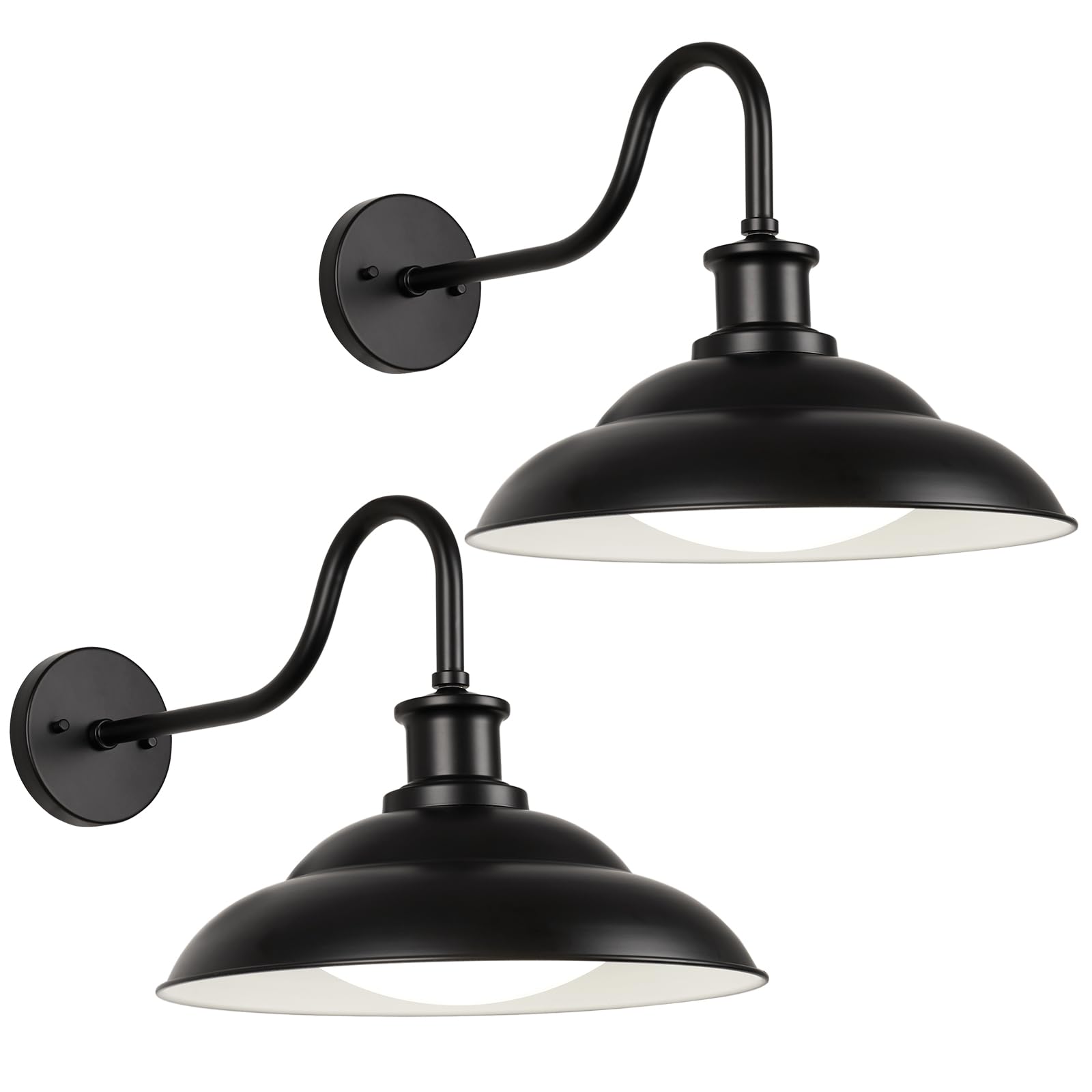 LED Outdoor Barn Lights 16 Inch Large Farmhouse Exterior Wall Mount Light with Adjustable Color Temperature Industrial Black