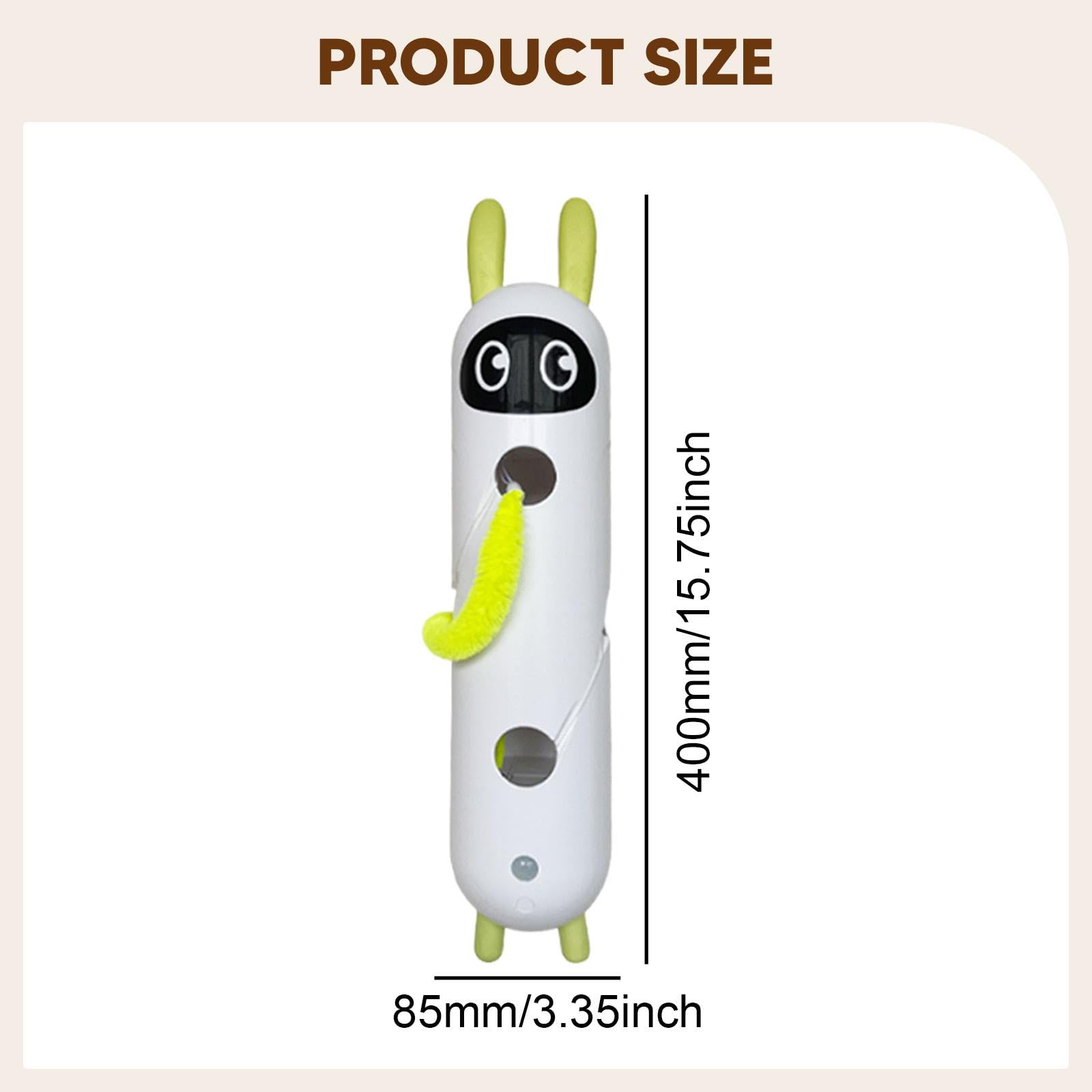 Qianly Jouet Interactif Intelligent pour Chat, Ventouse, Simulation de Taquinerie pour Chaton et Petits Chats, Exercice
