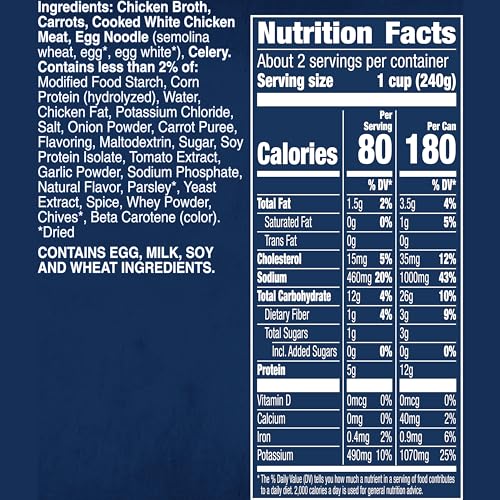 Image of Progresso Reduced Sodium Canned Soup, Roasted Chicken Noodle Soup, 18.5 oz (Pack of 4)