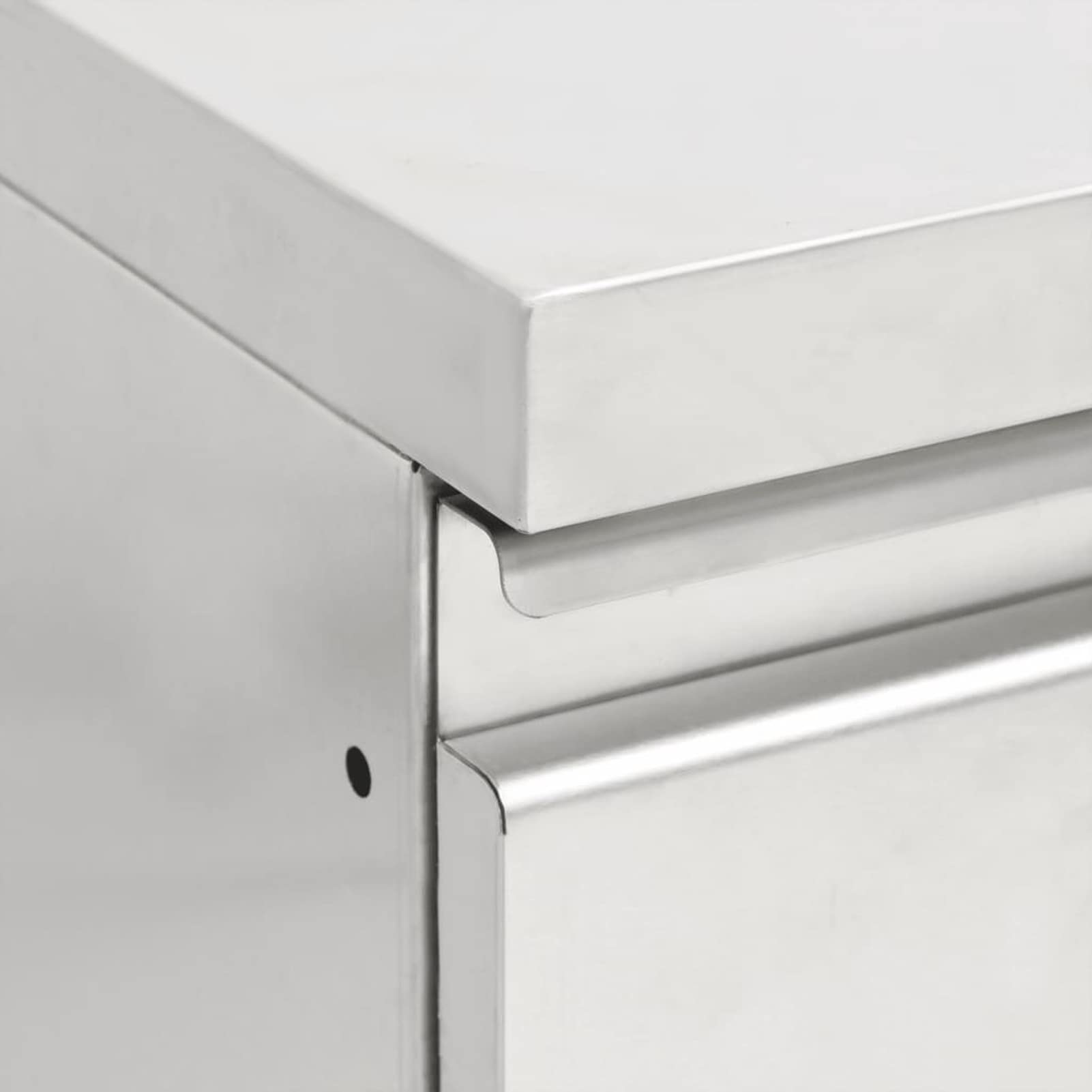 Homgoday Armadietto da cucina commerciale con 3 cassetti in acciaio inox, armadio con 3 cassetti, armadio da cucina per sala da pranzo, soggiorno, ristorante, hotel