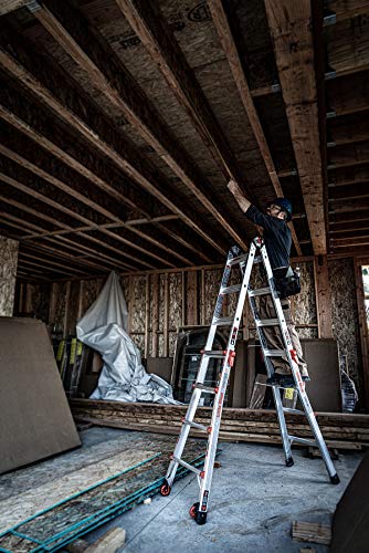 Little Giant Ladders, Velocity with Wheels, M17, 17 Ft, Multi-Position Ladder, Aluminum, Type 1A, 300 lbs Weight Rating, (15417-001)