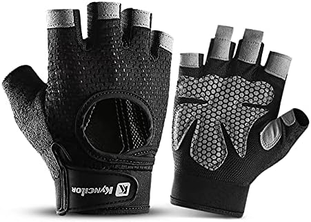 Zonyee Cycling Gloves Mens Women, Half Finger Workout Gloves for Gym, Bike Gloves Breathable Super Lightweight, Anti-Slip Bicycle Gloves-for Motorcycle/Gym/Training/Outdoor (Large)