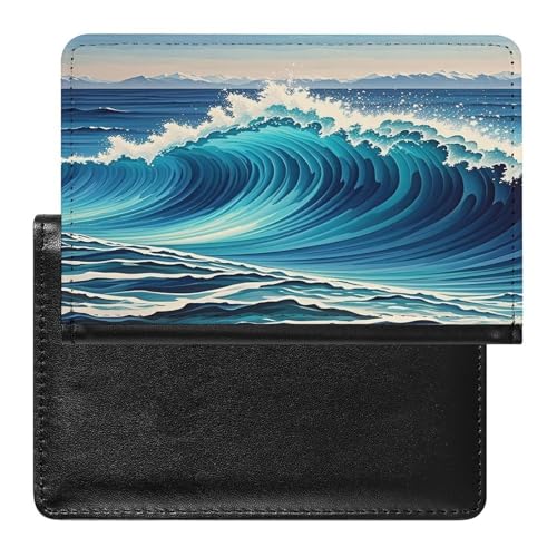 Blue Wave Art �p�X�|�[�g�z���_�[ �J�[�h�X���b�g�t�� �|�[�^�u�� �p�X�|�[�g�J�o�[ �R���p�N�g �h�� �p�X�|�[�g�v���e�N�^�[