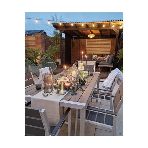 Gartenset Vernio für 6 Personen Grau