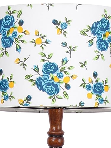 Image of Devansh Multicolor Cotton Wooden Floor Lamp -13