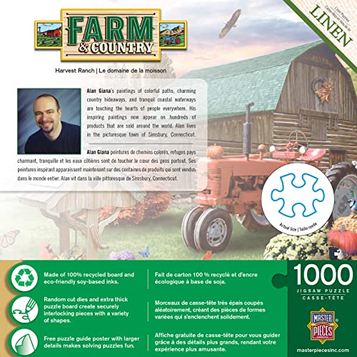 MasterPieces Rompecabezas de 1000 piezas para adultos, familia o jóvenes - Harvest Ranch - 19.25"x26.75" miniatura 3