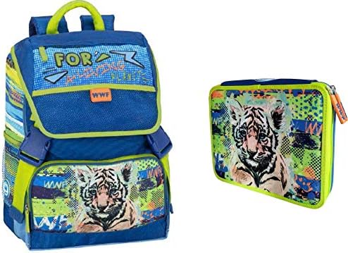 Kit Completo ZAINO SCUOLA WWF Tigre Tigrotto A Living Planet estensibile  2020 maschile boy + ASTUCCIO 2 PIANI COMPLETO tigre tigrotto + omaggio  penna glitterata e portachiave fischietto : Amazon.it: Valigeria