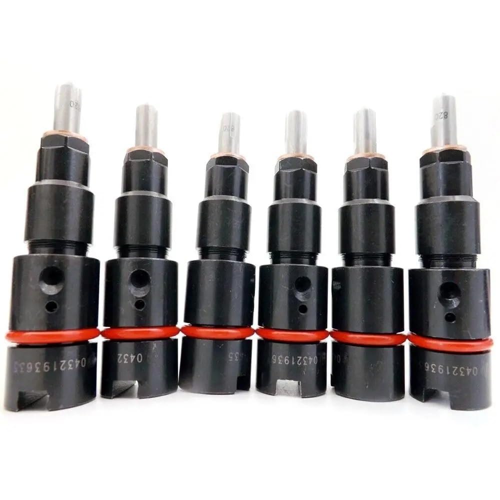 Fuel Injector Nozzle Auto Parts Injectors Compatible for Dodge Ram 2500 3500 5.9L L6 Diesel Compatible for Bosch 40-50 Hp 6Pcs 0432193635 1998.5-2002