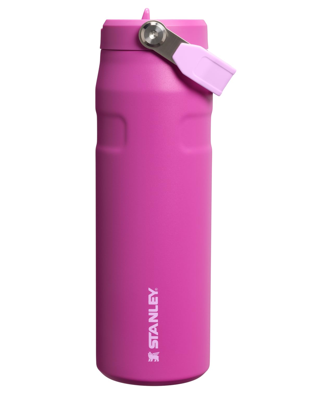 Stanley IceFlow Flip Straw 2.0 Water Bottle 24 OZ | Built-In Straw with Larger Opening | Lightweight & Leak-Resistant | Insulated Stainless Steel | BPA-Free | Dark Blossom