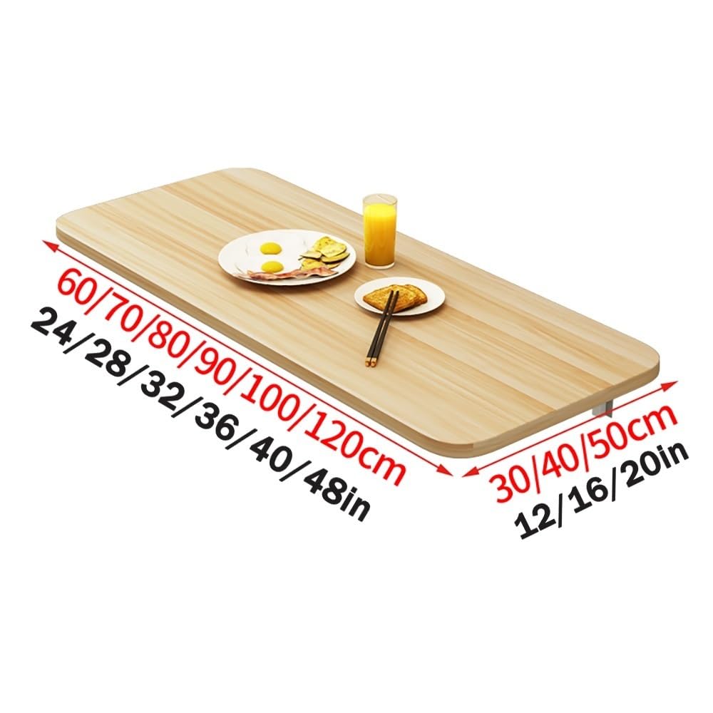 Tavolo pieghevole salvaspazio da parete, in legno nero, scrivania pieghevole per piccoli spazi, ideale per casa, ufficio e sala da pranzo, accessorio per lavanderia (80 x 40 cm)
