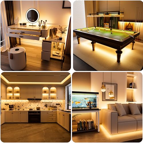Image of PAUTIX COB LED Strip Light 12V 18ft /5.5m Warm White 3000K 504LEDs /M Super Bright Flexible CRI93+ LED Rope Lights Bright for Kitchen Home DIY Lighting Projects(Power Supply&Controller Not Included)