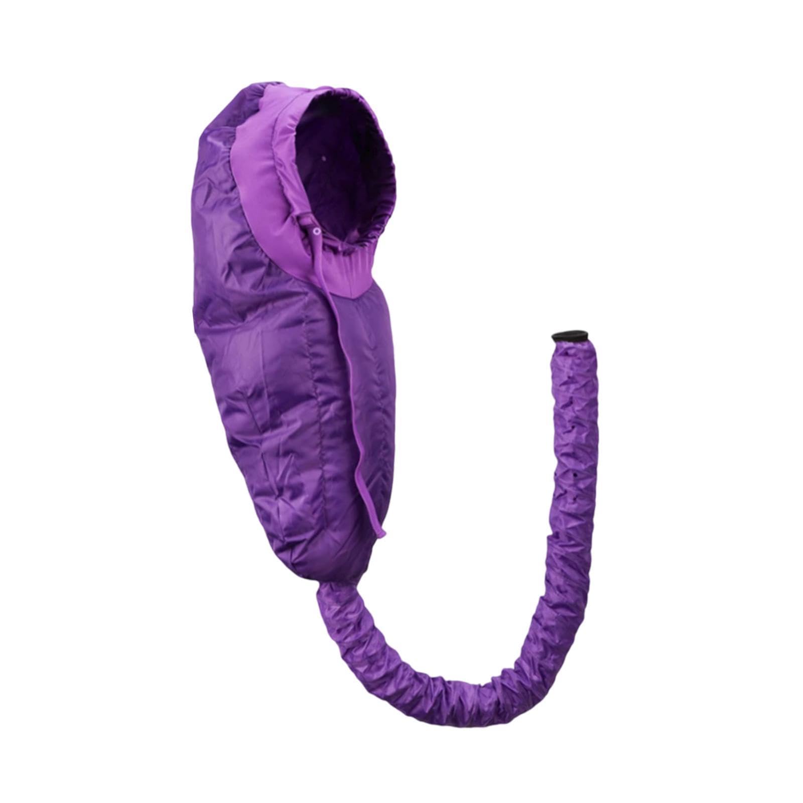ZOOMELLA Hair Drying Bonnet Portable Hooded Hair Dryer Cap for Summer Vaporarium Home Purple-image-7