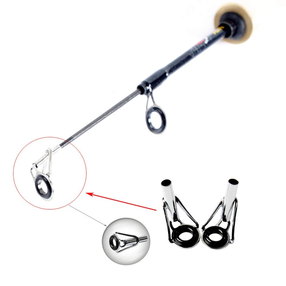 Kit 40 Anneaux Guides Céramique Pour Canne à Pêche - 10 Tailles 4.8mm à 29.9mm - Réparation Et Amélioration Performance