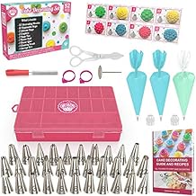 Cupcake Decorating Kit 52 pcs Cake Decorating Kit and Cookie Decorating Kit Cake Decorating Set and Cookie Decorating Supplies with 32 Piping Tips Cake Decorating Tools Baking Decorating Kit