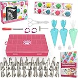 Cupcake Decorating Kit 52 pcs Cake Decorating Kit and Cookie Decorating Kit Cake Decorating Set and Cookie Decorating Supplies with 32 Piping Tips Cake Decorating Tools Baking Decorating Kit