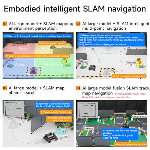 Image of Yahboom ROS2 Smart Car,Raspberry Pi5-8GB Rosmaster M1 Multimodal AI Vision Large Model, SLAM Navigation Programming, Mecanum Wheels Robot (Superior Ver Without Pi5-8GB)