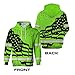 Maddly Hi Vis Hoodie Reflective America Flag Patriotic Custom Name Safety Workwear for Workers, Runners, Cyclists, Truckers, Operator-XL