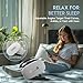 yoyomax Foot Massager with Heat & Ice Therapy, Foot Massage Plantar Fasciitis & Neuropathy Relief, Deep Kneading Shiatsu for Feet-Calf-Arm-Ankle Relaxation at Home/Office, Ideal for Women & Men-White