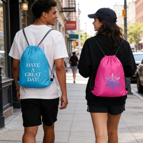 Lzerking 30 Pcs Drawstring Backpack Bulk, 10 Colors Reusable Drawstring Bags for Gift, Homeless, HTV, Gym, Sports, Lightweight & Machine Washable — view 5