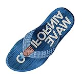 Mens Leather Flip Flops Fashion Sandals Breathable Summer Sandal Non Slip Rubber Men Mens Sock Slippers with foldable flat for women beach slippers rubber flip flops shoes travel (Blue, 9)