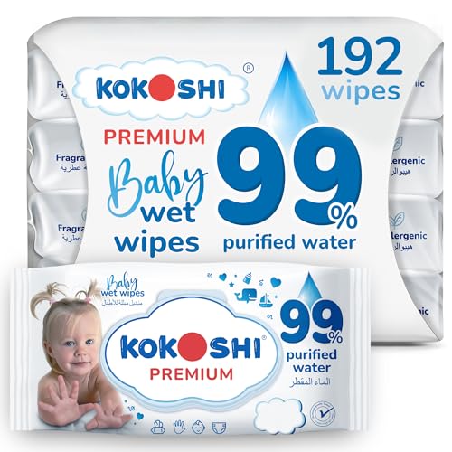 Kokoshi Premium Baby Wet Wipes 192 pcs