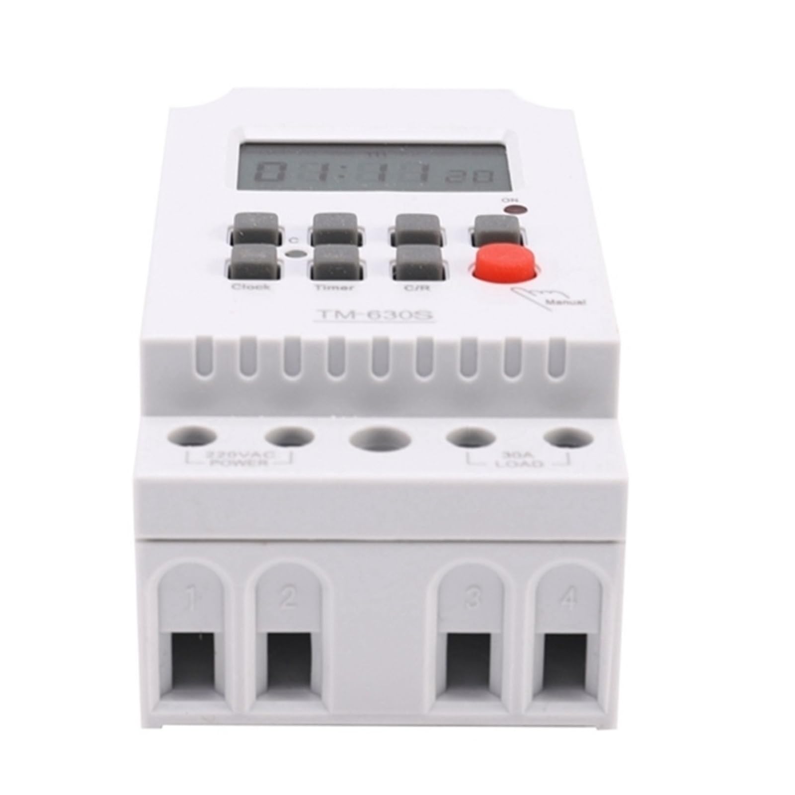 ZERVA Interruptor de Temporizador de Control de Segundos de 220 V, Controlador de Tiempo de Salida de Voltaje de Pin de Pantalla Digital de Pantalla