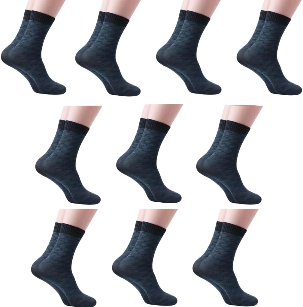 10 Pairs Mens Spring Breathable Dress Silk Socks Soft Lightweight Cool Business Middle Tube Calf