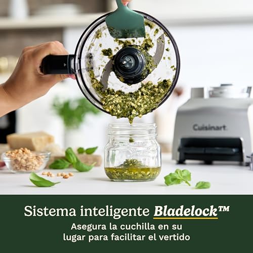 Miniatura 7 de Cuisinart Flexprep Procesador De Alimentos 1,1l Picar, Rallar, Puré, Batir Cuchilla Acero, Disco Reversible, Batidor Bladelock Toque Único Pulso Sin Bpa