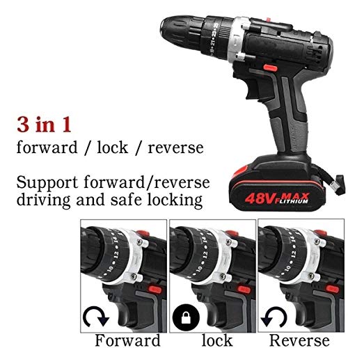 Xegood 88V/80W 2 Gang akkuschrauber akku schlagbohrer 2x2200mAh Drill Power Tool Kit Zufällige Farbe-EU – Bild 7